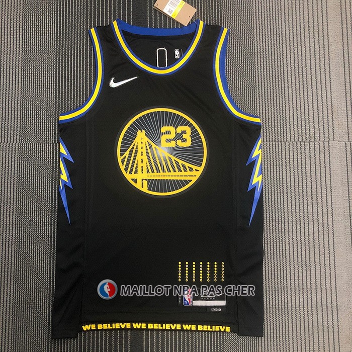 Maillot Golden State Warriors Draymond Green NO 23 Ville 2021-22 Noir